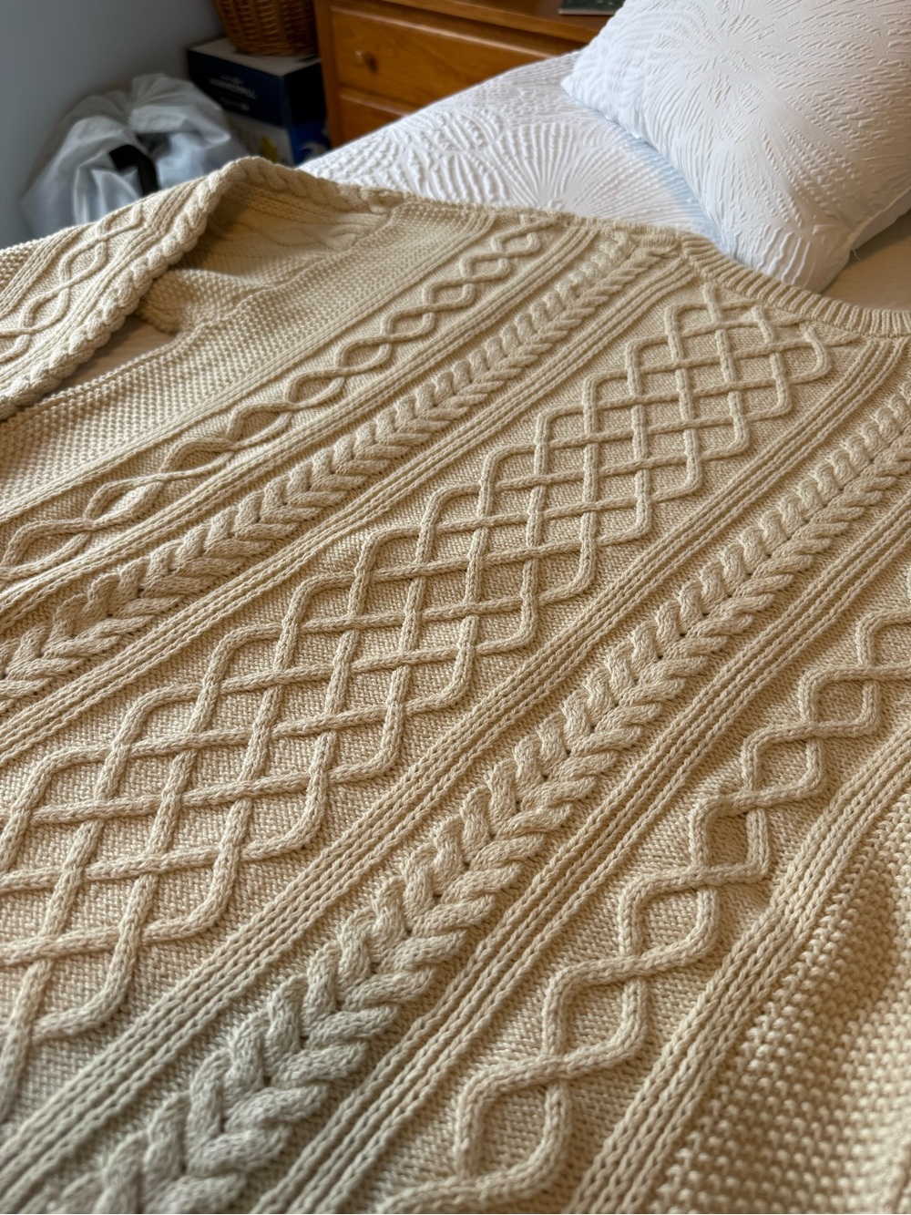 J. Crew Cable Knit Crewneck Sweater - Cream NWT - Picture 6 of 7